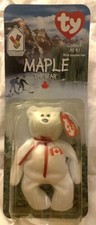 MAPLE THE BEAR-1996 MCDONALDS TY BEANIE BABY WITH RARE ERRORS 1993 OAKBROOK NIP