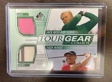 2021 Upper Deck SP Game Used Golf TIGER WOODS JACK NICKLAUS TOUR GEAR COMBO