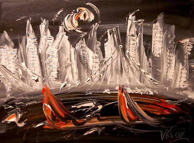 NYCITY  Mark Kazav  Abstract Modern CANVAS Original Oil Painting  CANADIAN 3r3rd