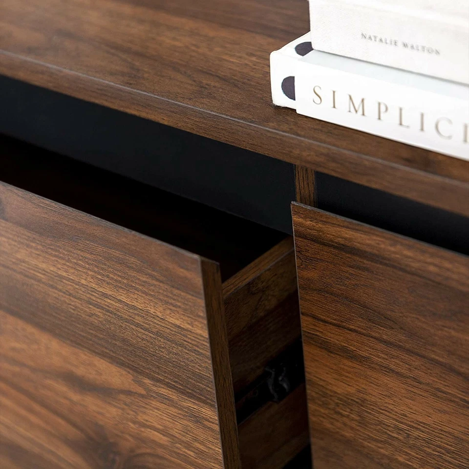 New Walker Edison Modern Wood Rectangle Side Living Room Storage Table NB05 - Image 4 of 4