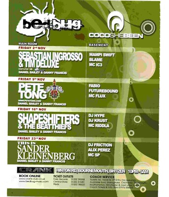 PPOT27 WERBUNG 11X9 KURBEL NACHTCLUB BOURNEMOUTH, BETTWANZE KOKOSHEEN