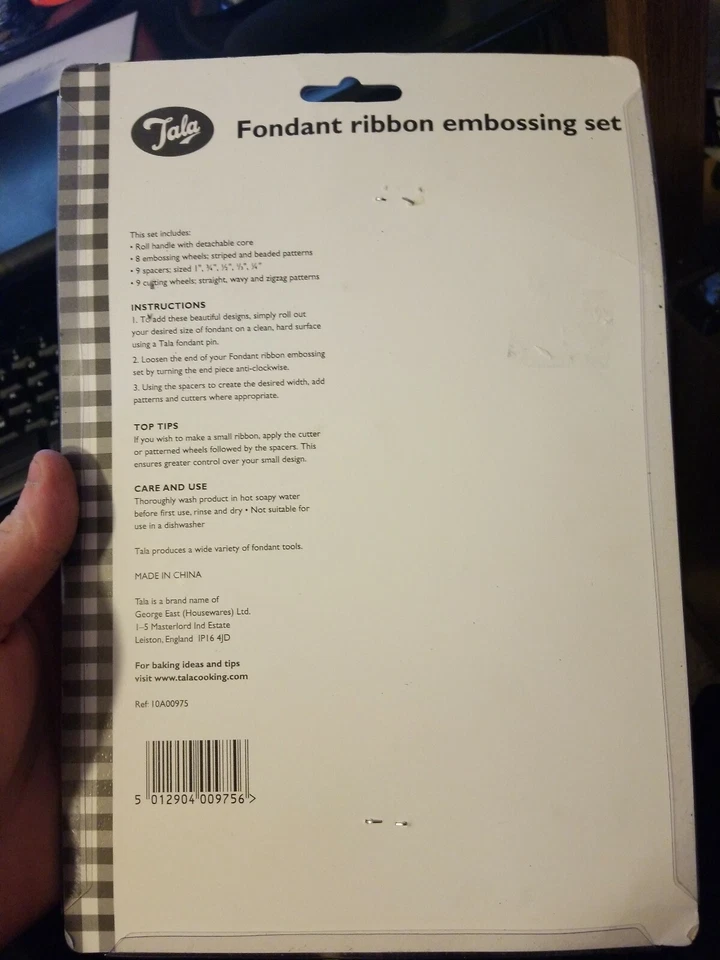 Tala Fondant Ribbon Embossing set brand new factory sealed - Image 2 of 2