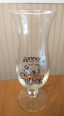 Vintage Granny's Dinner Playhouse Glass 1982 Dallas Texas Bottoms Up 8'' Alcohol