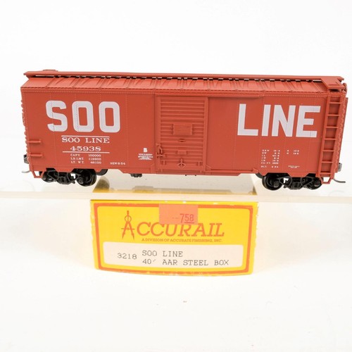 Accurail HO Scale Soo Line 45938 40' AAR Steel Box Car Kit Built 3218