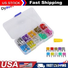 120x Mini Blade Fuse Assortment Auto Car Motorcycle SUV Fuses Kit APM ATM UTV US