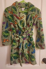 Teenage Mutant Ninja Turtles Robe Boys Childrens Pajamas L Size 10 EUC