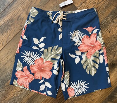 Men's American Eagle AE Swim Trunk Board Shorts Hawiian Blue S