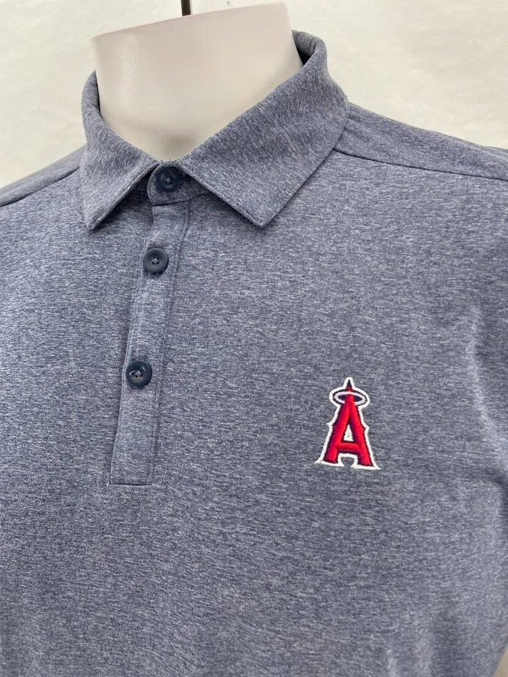 NEW Los Angeles LA Angels Columbia Omni-Wick Pin High LS Golf Polo Shirt Men 2XL - Image 2 of 4