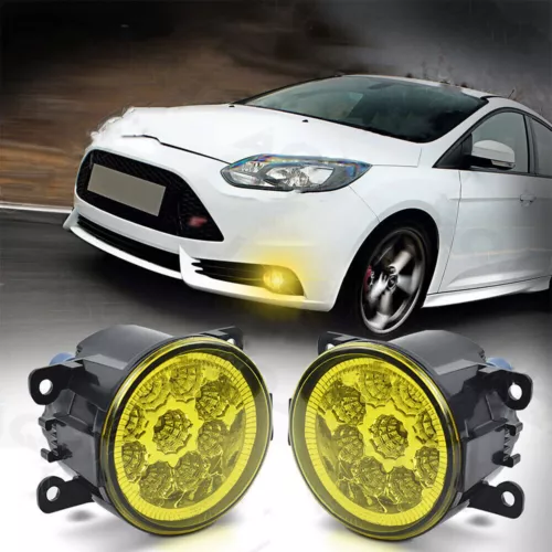 Par de luces antiniebla amarillas LED de conducción aptas para 2016 2017 2018 2019 2020 2021 Honda Civic - Imagen 11 de 14