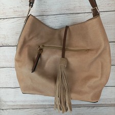 Moda Luxe Tan Hobo Shoulder Bag Purse Leather