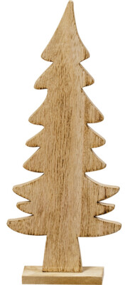 Boltze Dekoaufsteller Kjell Tannenbaum Figur, Holz, Höhe 30 cm Weihnachtsdeko