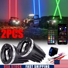Rgb Led Whip Lights Whipless Antenna Remote For Atv Utv Can Am Polaris Rzr Laser