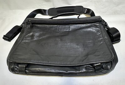 Tumi ALPHA Aktentasche Tasche schwarz Leder ALPHA