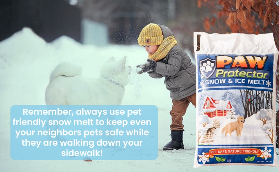 Paw Protector Snow & Ice Melt 20 lbs Pet Friendly Ice Melt to Keep Our