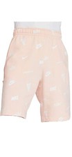 Nike Just Do It Swoosh Shorts Size Large Pink/White Sportswear CZ8977-664 New