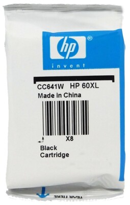 HP 60XL Black Ink Cartridge Genuine (CC641WN)