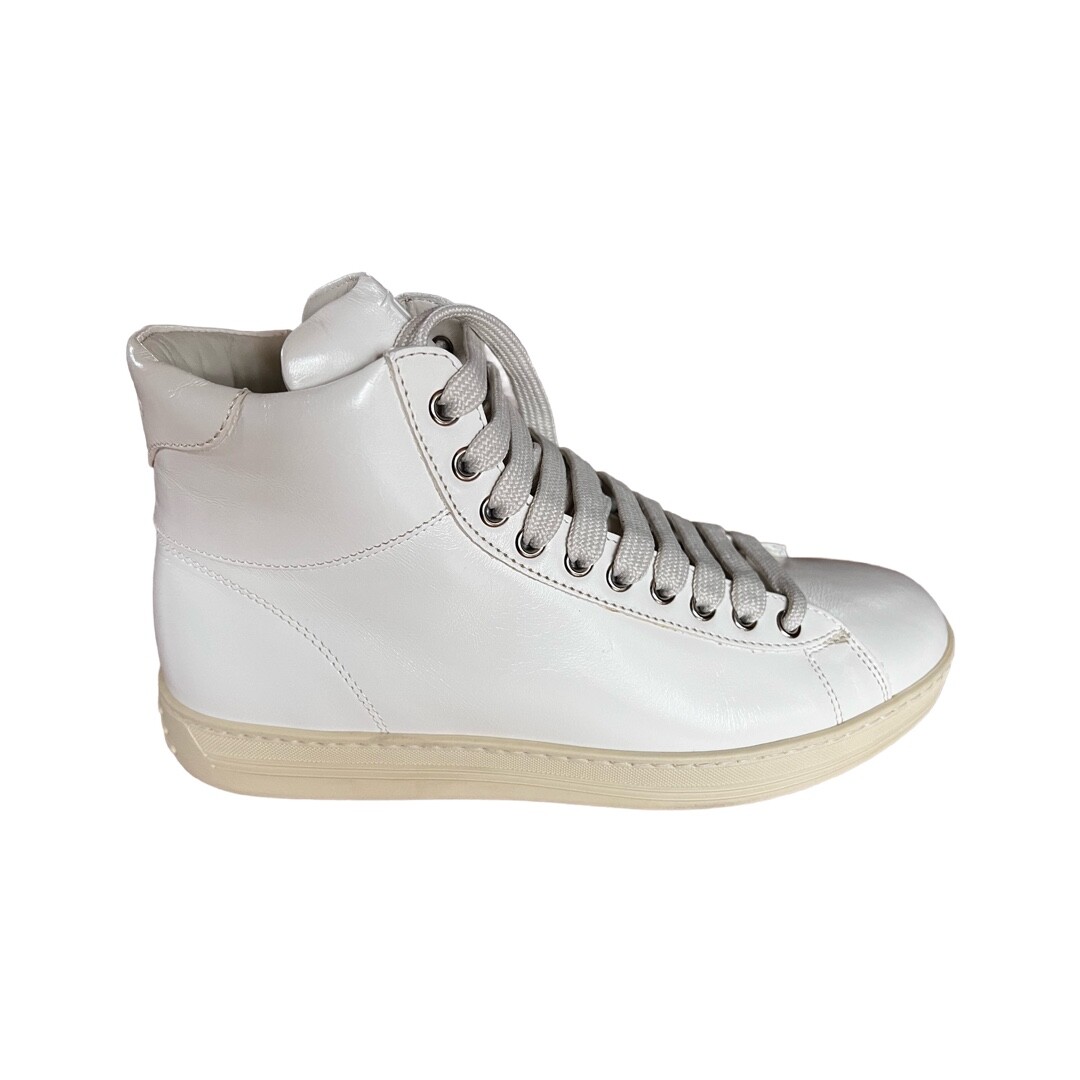 Tom Ford Russel Sneakers White Leather Men’s Size High Tops Italy shoes