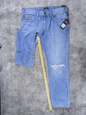 True Religion Jeans Mens 36 Ricky Relaxed Straight Denim Light