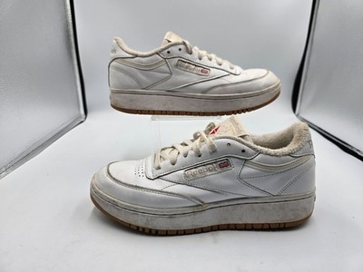 Reebok Club C 85 Athletes Sneaker Womens White Leather Lace Up Low Top Shoes - 8