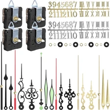 4 Pieces Quartz DIY Wall Clock, Clock Numerals Kit, Movement Mechanism... 