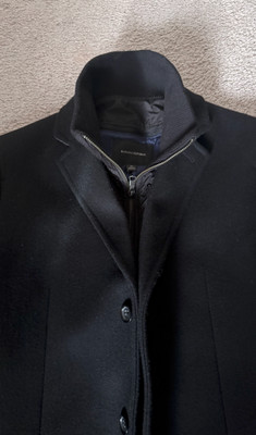 Banana Republic Men s Wool Coat Pea Coat black size Medium, Pre Owned