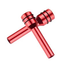 2pcs Car Interior Accessories Aluminum Door Lock-Stick Knob Pull Pins Cover Red