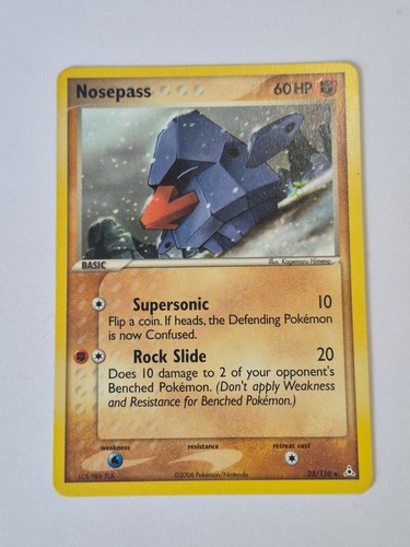 Nosepass 25/110 Rare Holon Phantoms Pokemon Lightly Played