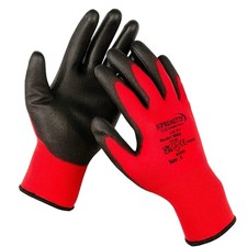NEW PU COATED WORK SAFETY GLOVES BUILDERS CONSTRUCTION GARDENING SAFETY GRIP
