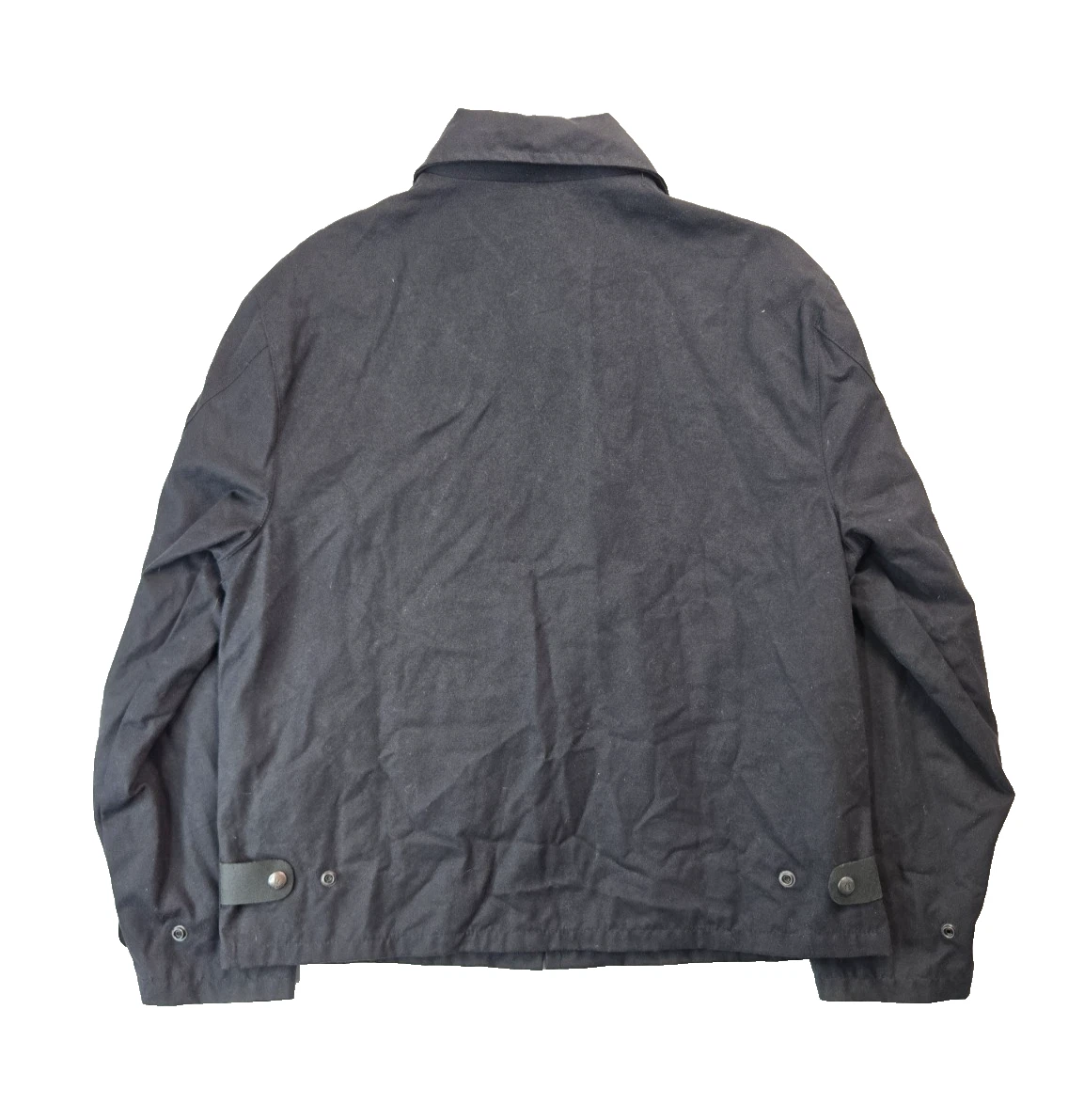 Kakadu Traders Australia Oilskin Waxed Black Detroit Style Jacket Mens Small S image 2