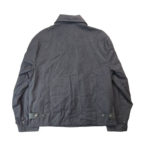 Kakadu Traders Australia Oilskin Waxed Black Detroit Style Jacket Mens Small S image 2