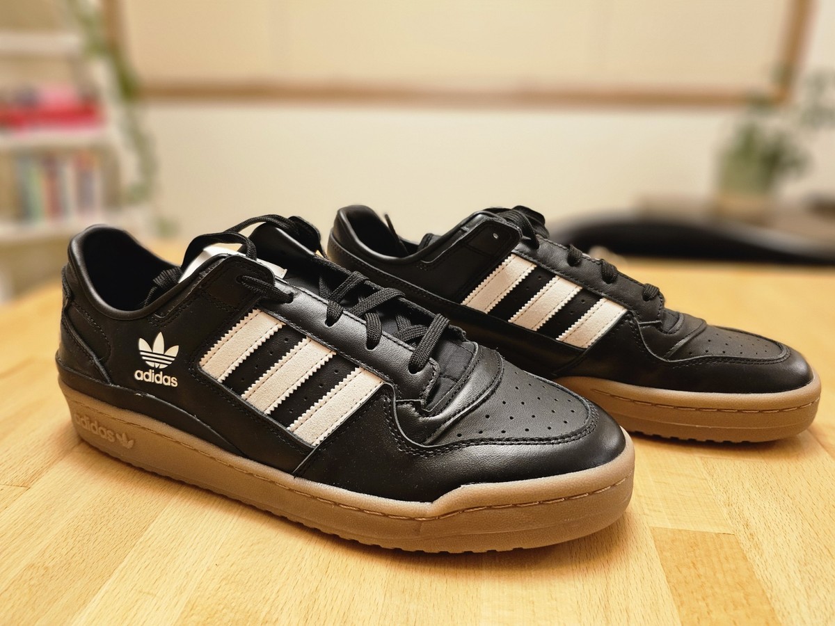 Adidas Forum Low Core Black White Gum Mens JQ0208 NEW Multi Sz | eBay