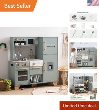 Charming Kids Play Kitchen Set: Includes Microwave, Coffee Machine Utensils