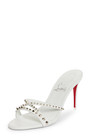 100% AUTHENTIC NEW WOMEN LOUBOUTIN TATOOSH SPIKE WHITE  SANDALS/HEELS US 9.5 — photo 1