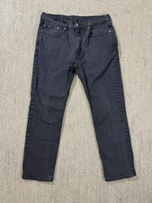 Levis 514 Mens Jeans Size 34x30 Black Slim Fi...