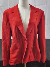 Vintage Pendleton Women's 100 Wool Two Button Collared Blazer size 14 Red