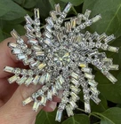WEISS signed clear baguette Rhinestone Vintage Brooch Pin costume Jewelry