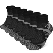 Compression Quarter Hiking Sports Socks Men Women Walking Running Cycling Soc...