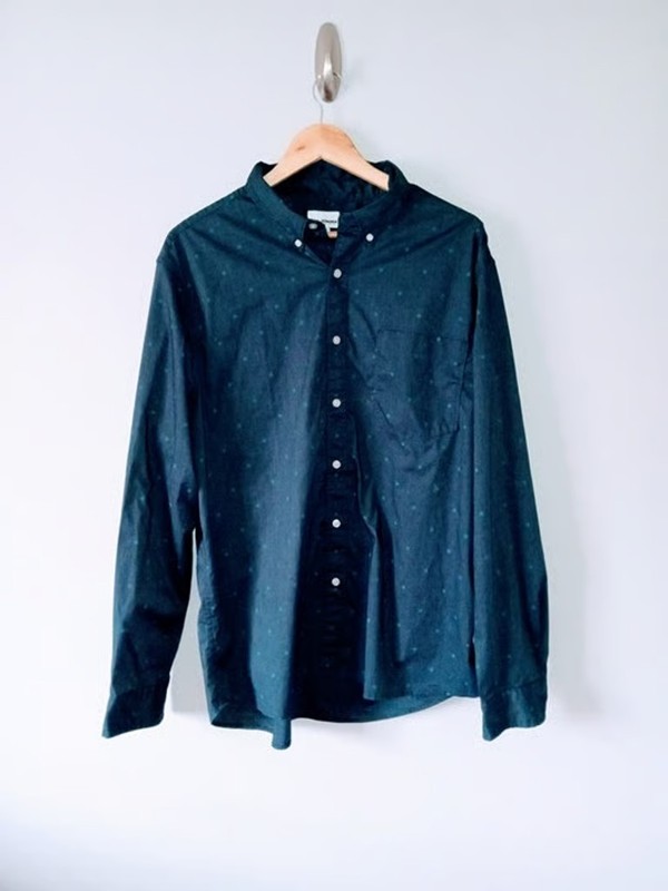 Sonoma Blue with Light Blue Stars Button Up Long Sleeve Shirt