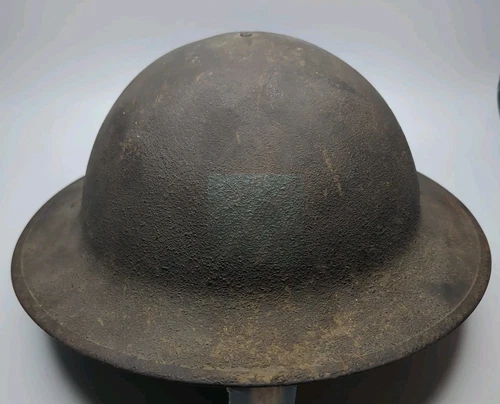 WWI US M1917 3rd ID Logo Brodie " Doughboy" Military U.S. Helmet Vintage Steel