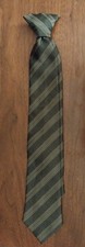 Boys Unbranded Gray Striped Clip On Tie, Minty