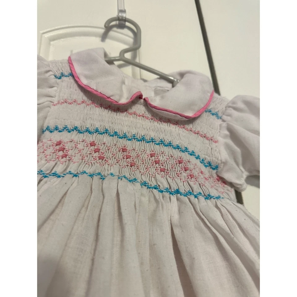 Vintage little girl's white dress 2-3 - Image 3 of 4