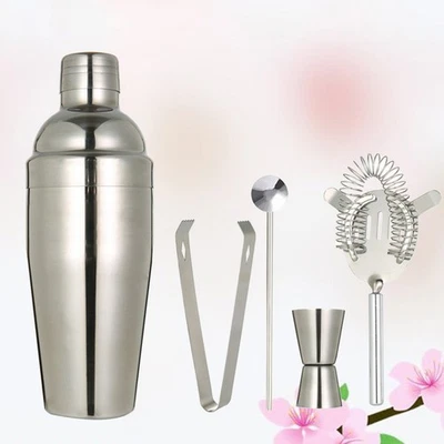 5pcs / Set En Acier Inoxydable 550ML Cocktail Shaker Outils de barman - Photo 1/4