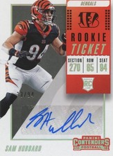 Sam Hubbard 2018 Contenders Ticket Stub Auto Autograph RC Bengals 33/94