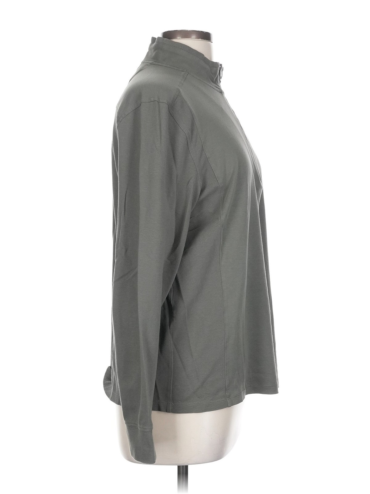Calvin Klein Women Gray Long Sleeve Top L thumbnail 3