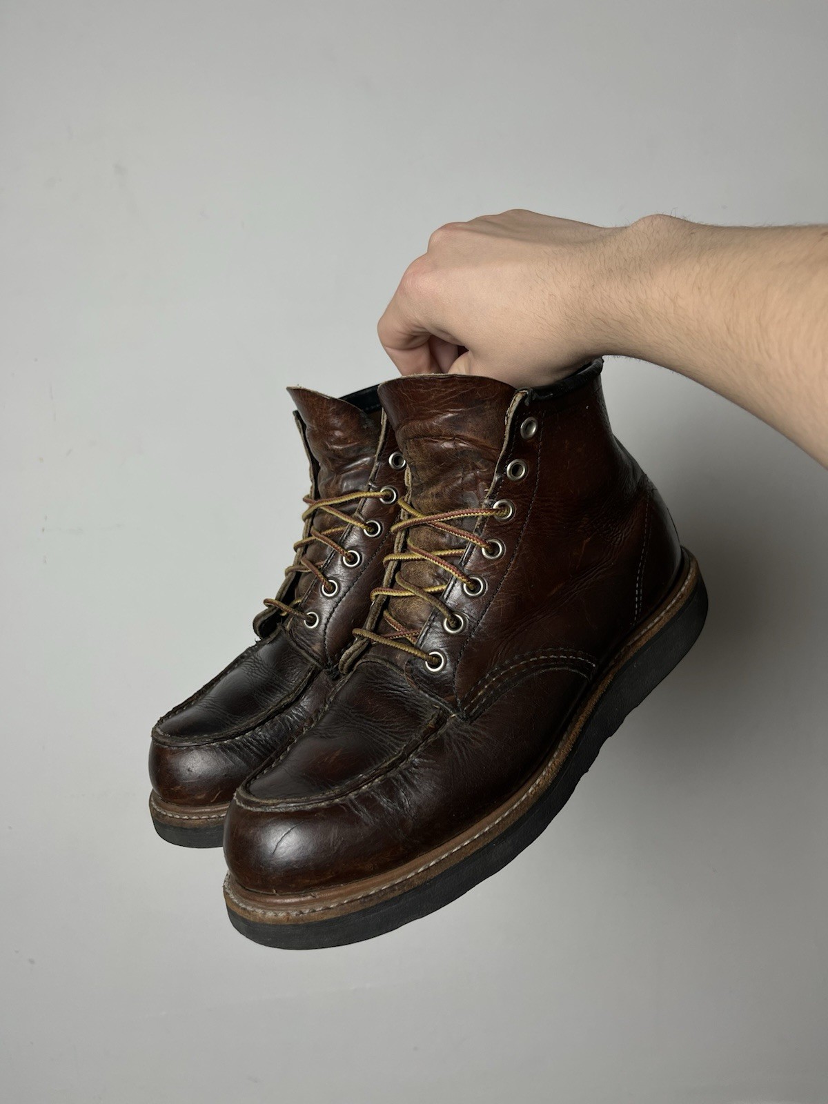 🔥Red Wing Heritage Roughneck USA 8146 Leather Moc Toe Vintage Boots Size 8 US