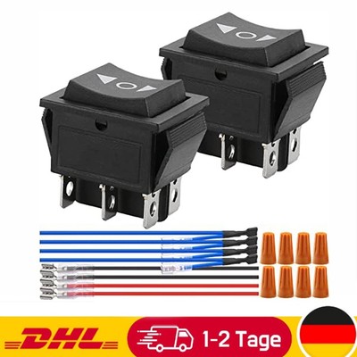 Kippschalter 12V Wippschalter Ein-Aus-Ein Switch 6 Pin 3 Position ON/Off/ON DPDT