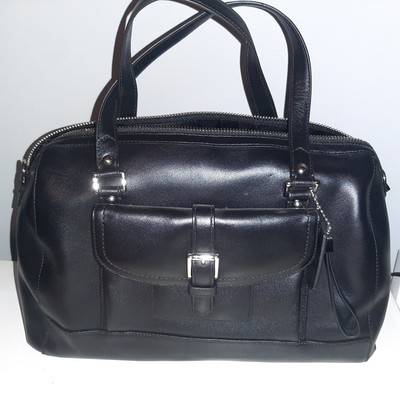 Coach Charlie Convertible Crossbody Large Black Leather Satchel - F31482 - NWT
