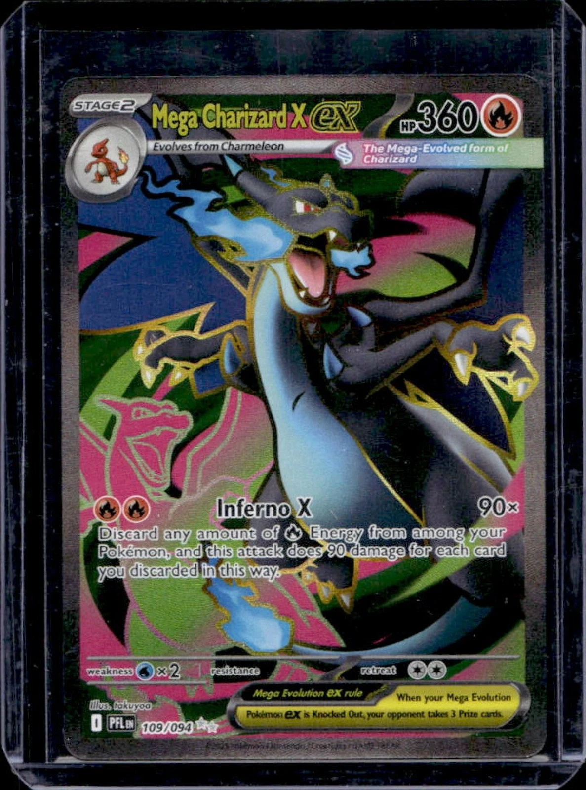2025 Pokemon Phantasmal Flames Mega Charizard X ex Ultra Rare #109/094
