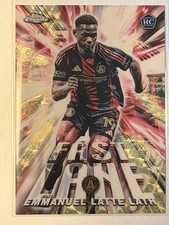 Marketplace image: 2026 Topps MLS Chrome Emmanuel Latte Lath Rookie Fast Lane Superfractor 1/1