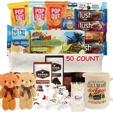 Christmas Gift Set Basket 50 Count, Includes Dubai Chocolate 200 G, Vanilla Mars